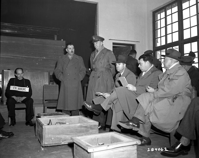 Fr Pedro Arrupe SJ, 28th Superior General of the Society of Jesus (the Jesuits) in Hiroshima, Japan, in 1945