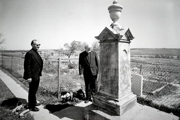 Fr. Peter-Hans Kolvenbach SJ, 29th Superior General of the Society of Jesus, visits the Wounded Knee Monument in South Dakota, USA