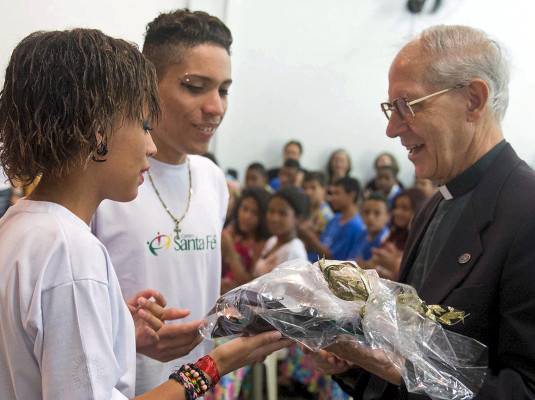 Fr Adolfo Nicolás SJ, 30th Superior General of the Society of Jesus (the Jesuits) during a visit